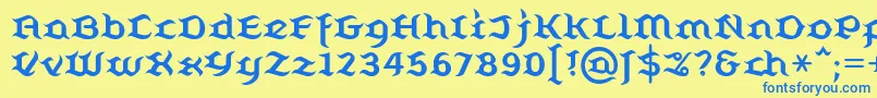 Belugall Font – Blue Fonts on Yellow Background