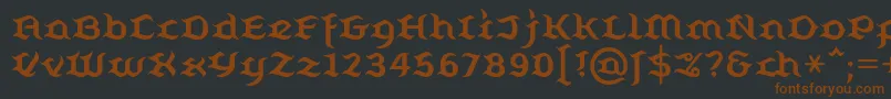 Belugall-fontti – ruskeat fontit mustalla taustalla