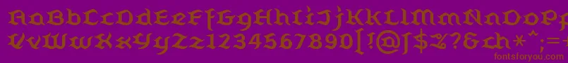 Belugall Font – Brown Fonts on Purple Background