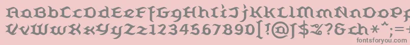 フォントBelugall – ピンクの背景に灰色の文字