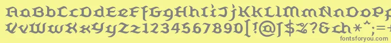Weitere Informationen zur Belugall-Schriftart Belugall-Schriftart – Graue Schriften auf gelbem Hintergrund