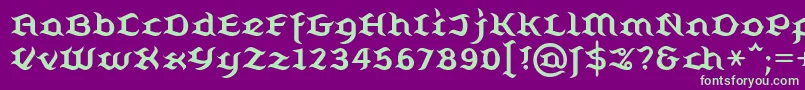 Belugall-fontti – vihreät fontit violetilla taustalla