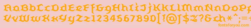 Belugall-Schriftart – Orangefarbene Schriften auf rosa Hintergrund