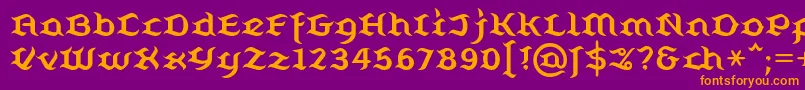 Belugall Font – Orange Fonts on Purple Background