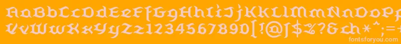 Шрифт Belugall – розовые шрифты на оранжевом фоне