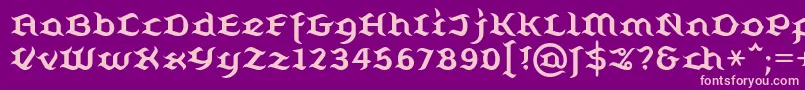 Belugall Font – Pink Fonts on Purple Background