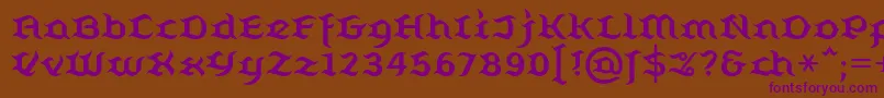 Belugall-fontti – violetit fontit ruskealla taustalla
