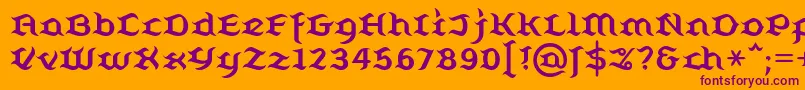 Belugall Font – Purple Fonts on Orange Background