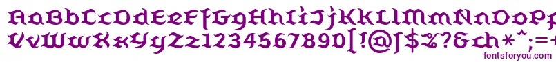 Belugall-fontti – violetit fontit valkoisella taustalla