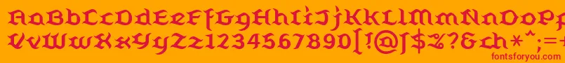 Belugall Font – Red Fonts on Orange Background