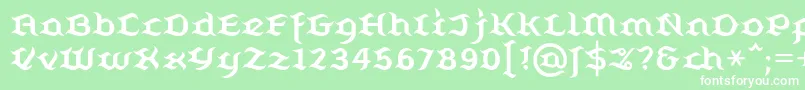 Belugall Font – White Fonts on Green Background