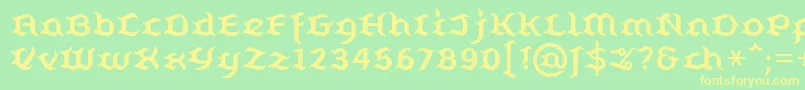 Шрифт Belugall – жёлтые шрифты на зелёном фоне