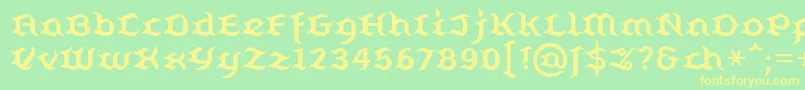 Belugall Font – Yellow Fonts on Green Background