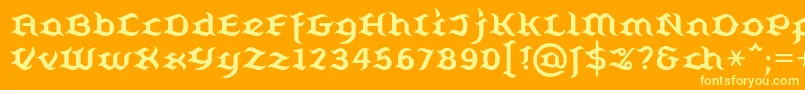 Belugall Font – Yellow Fonts on Orange Background
