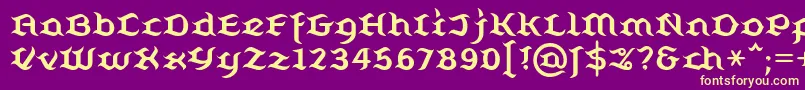 Belugall-fontti – keltaiset fontit violetilla taustalla