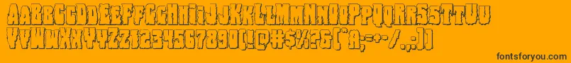 Bogbeast3D Font – Black Fonts on Orange Background