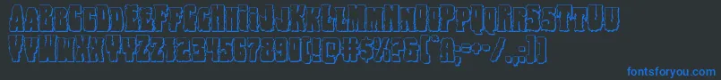 Bogbeast3D Font – Blue Fonts on Black Background