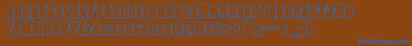 Шрифт Bogbeast3D – синие шрифты на коричневом фоне