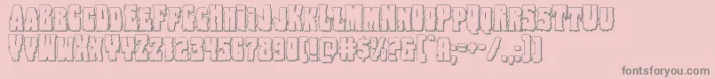 Bogbeast3D-Schriftart – Graue Schriften auf rosa Hintergrund