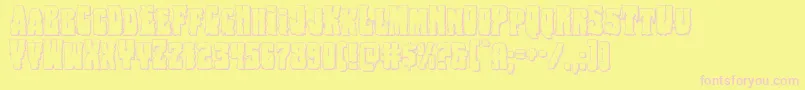 Bogbeast3D Font – Pink Fonts on Yellow Background