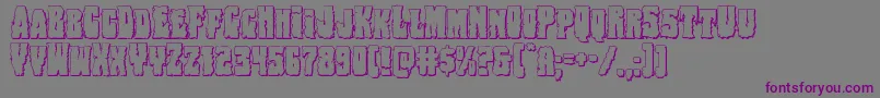 Bogbeast3D-Schriftart – Violette Schriften auf grauem Hintergrund