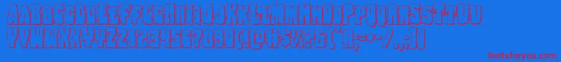 Bogbeast3D Font – Red Fonts on Blue Background