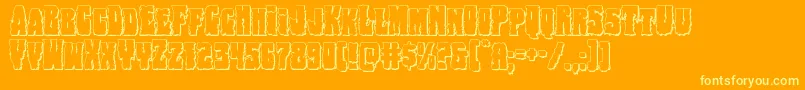 Bogbeast3D Font – Yellow Fonts on Orange Background