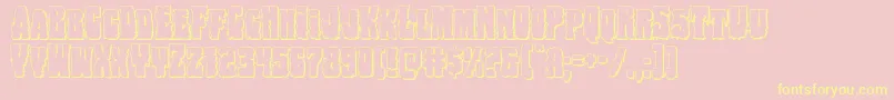 Bogbeast3D Font – Yellow Fonts on Pink Background