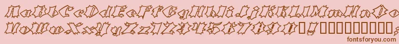 CrashOpen Font – Brown Fonts on Pink Background