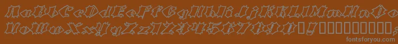 Czcionka CrashOpen – szare czcionki na brązowym tle