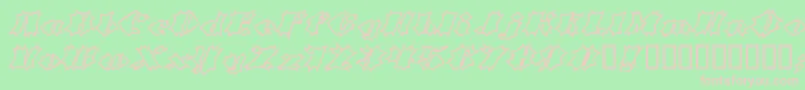 CrashOpen Font – Pink Fonts on Green Background