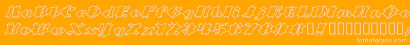 CrashOpen Font – Pink Fonts on Orange Background