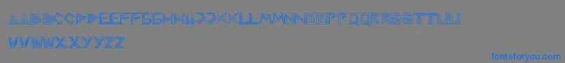 Pyramidinverted Font – Blue Fonts on Gray Background