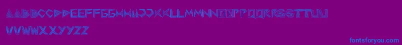 Pyramidinverted Font – Blue Fonts on Purple Background