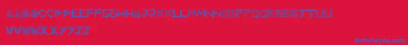 Pyramidinverted Font – Blue Fonts on Red Background