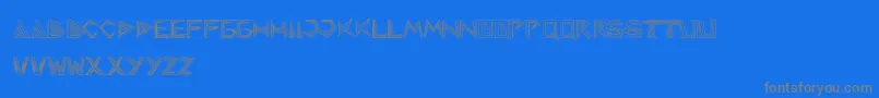 Pyramidinverted Font – Gray Fonts on Blue Background