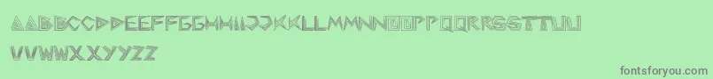 Pyramidinverted Font – Gray Fonts on Green Background