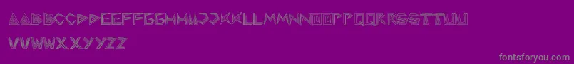 Pyramidinverted-Schriftart – Graue Schriften auf violettem Hintergrund