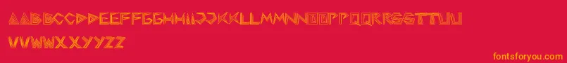 Pyramidinverted Font – Orange Fonts on Red Background