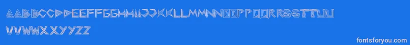 Pyramidinverted Font – Pink Fonts on Blue Background