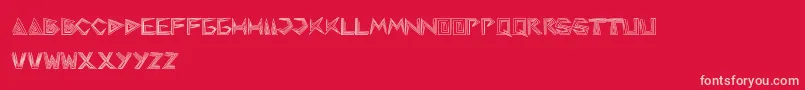 Pyramidinverted Font – Pink Fonts on Red Background