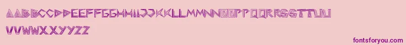 Pyramidinverted Font – Purple Fonts on Pink Background