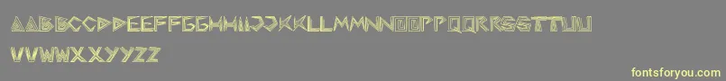 Pyramidinverted Font – Yellow Fonts on Gray Background