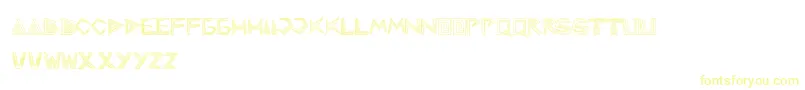 Pyramidinverted-Schriftart – Gelbe Schriften