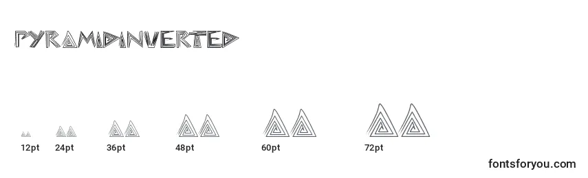 Größen der Schriftart Pyramidinverted