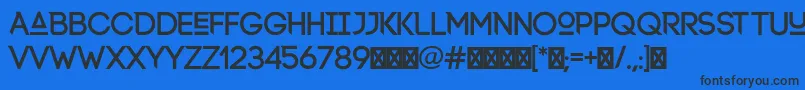 Lexlox Font – Black Fonts on Blue Background