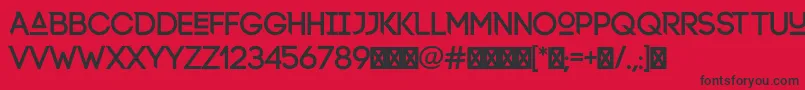 Lexlox Font – Black Fonts on Red Background