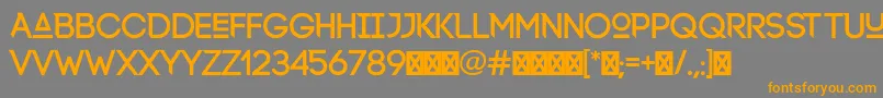Lexlox Font – Orange Fonts on Gray Background