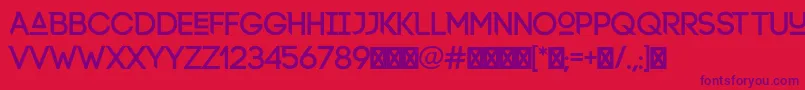 Lexlox Font – Purple Fonts on Red Background