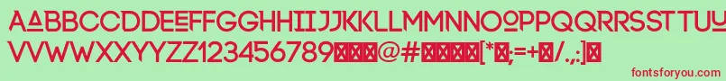 Lexlox Font – Red Fonts on Green Background